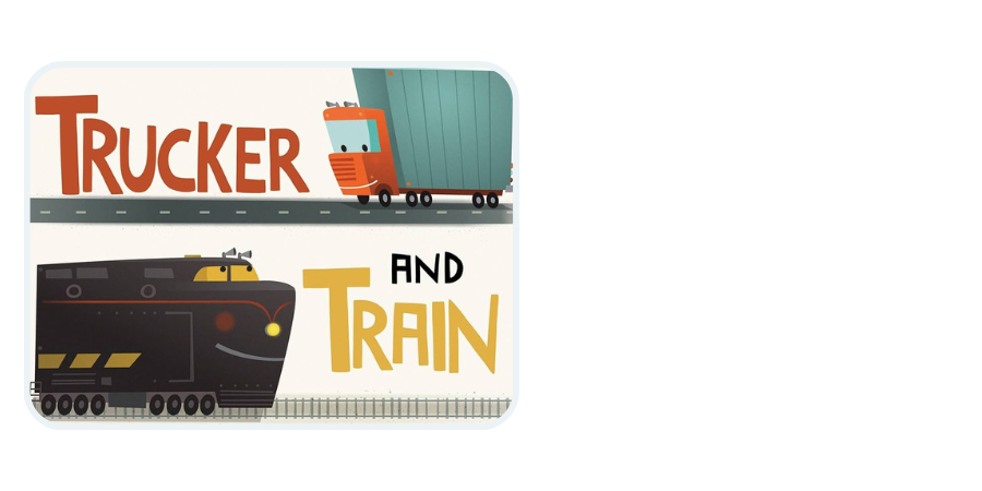 trucker and train image