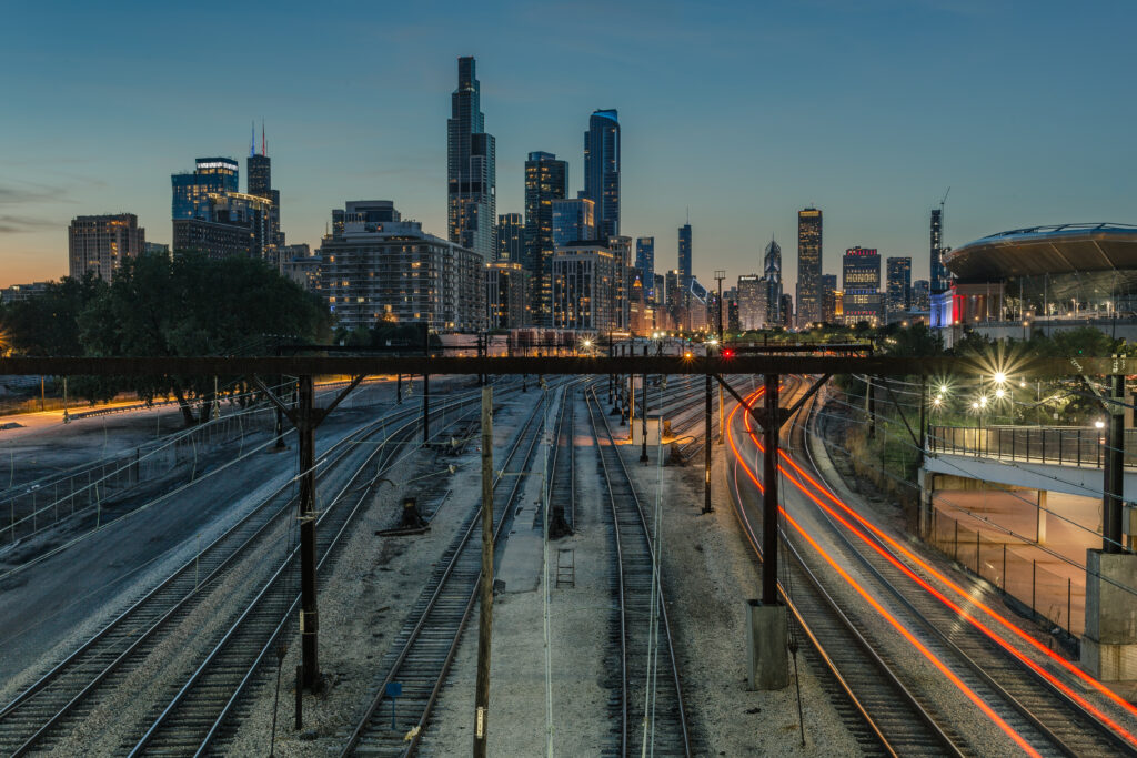 Chicago Railroad Skyline