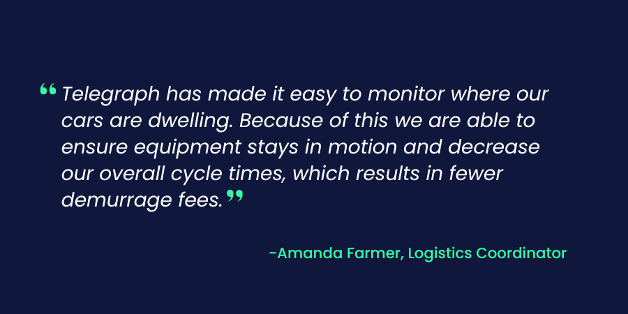 Pete Lien & Sons logistics coordinator describes reducing demurrage fees with Telegraph railcar tracking