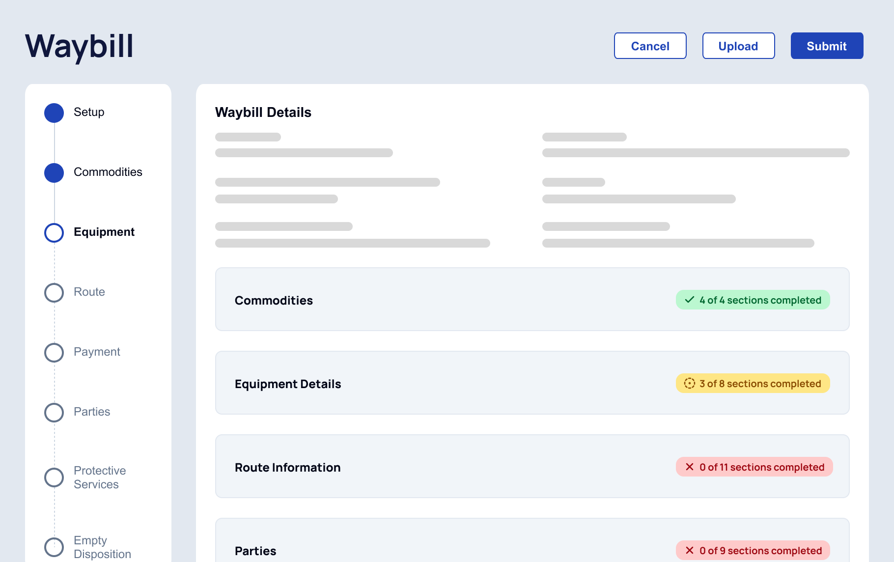 BOOKING product screen